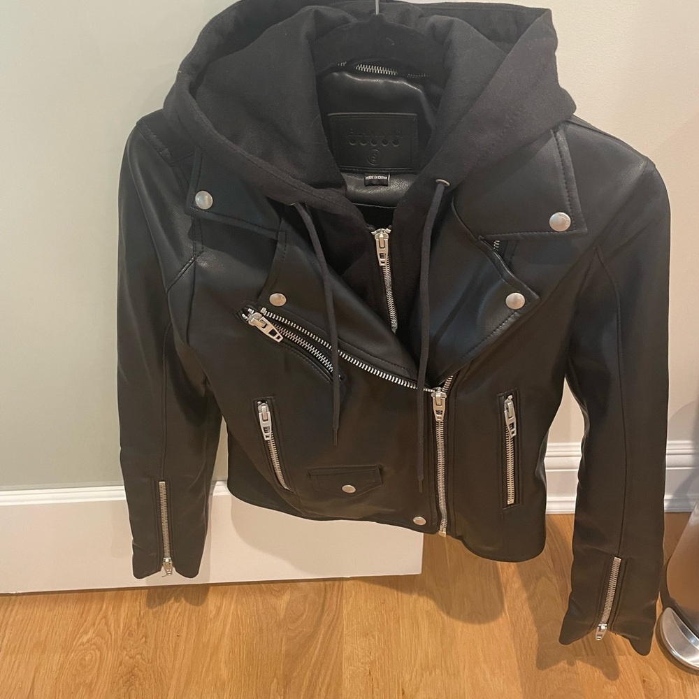 NWOT BLANKNYC womens vegan leather moto jacket